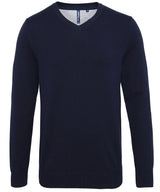 Asquith & Fox Men's cotton blend v-neck sweater AQ042