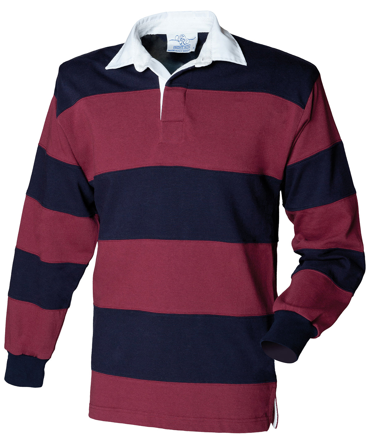 Front Row Sewn stripe long sleeve rugby shirt FR08M