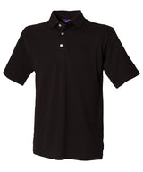 Henbury Classic cotton piqué polo with stand-up collar HB100