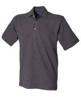 Henbury Classic cotton piqué polo with stand-up collar HB100