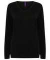 Henbury Women's 12 gauge v-neck jumper HB721