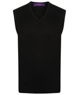 Henbury Sleeveless v-neck jumper HB724