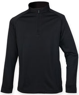 Henbury ¼ zip top with wicking finish HB862