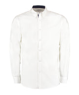Kustom Kit Contrast premium Oxford shirt (button-down collar) long-sleeved (tailored fit) KK190
