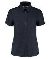 Kustom Kit Women's workplace Oxford blouse short-sleeved (tailored fit) KK360