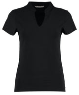 Kustom Kit Women's corporate short-sleeved top v-neck mandarin collar (regular fit) KK770