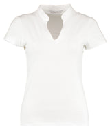 Kustom Kit Women's corporate short-sleeved top v-neck mandarin collar (regular fit) KK770
