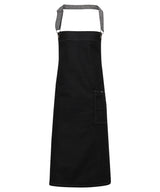 Premier District waxed-look denim bib apron PR134