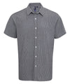 Premier Microcheck (Gingham) short sleeve cotton shirt PR221