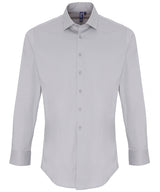 Premier Stretch fit cotton poplin long sleeve shirt PR244