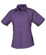 Premier Women's short sleeve poplin blouse PR302