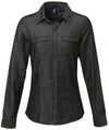Premier Women's jeans stitch denim shirt PR322