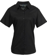 Premier Women's signature Oxford short sleeve shirt PR336