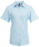 Premier Women's signature Oxford short sleeve shirt PR336
