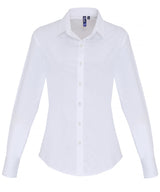 Premier Women's stretch fit cotton poplin long sleeve blouse PR344