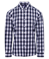 Premier Women's Mulligan check cotton long sleeve shirt PR350