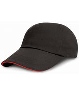 Result Low-profile heavy brushed cotton cap with sandwich peak RC24P