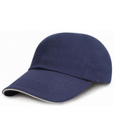 Result Low-profile heavy brushed cotton cap with sandwich peak RC24P