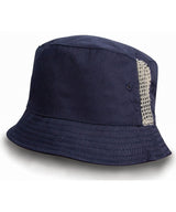 Result Deluxe washed cotton bucket hat with side mesh panels RC45X