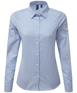 Premier Women's Maxton check long sleeve shirt PR352