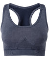 Tridri seamless 3D fit" multi-sport sculpt bra top denim" TR216