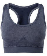 Tridri seamless 3D fit" multi-sport sculpt bra top denim" TR216