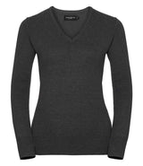 Russell Athletic Collection Ladies Cotton Acrylic V Neck Sweater 710F