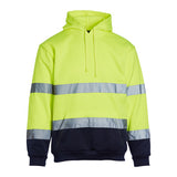 Blackrock Hi-Vis Hooded Sweatshirt - Yellow/Navy