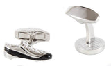 Football & Boot Engravable Back Cufflinks by Dalaco