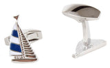 Yacht Blue Engravable Back Cufflinks by Dalaco