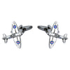 Spitfire Rhodium Plated Cufflinks by Dalaco