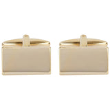 Shiny Plain Rectangle Gold Plated Cufflinks by Dalaco