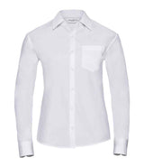 Russell Athletic Collection Ladies Long Sleeve Easy Care Cotton Poplin Shirt 936F