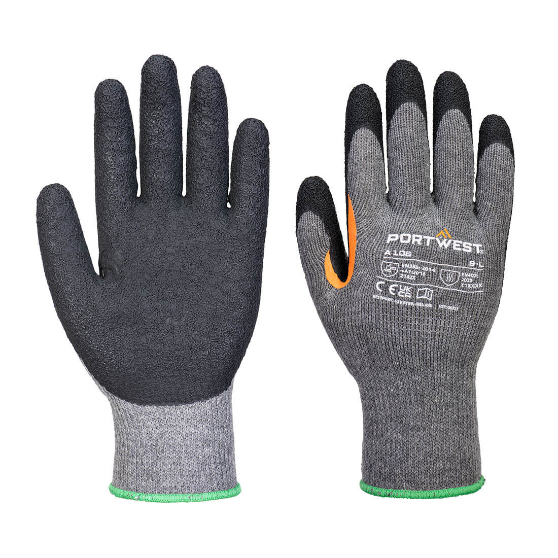 Portwest Grip 10 Latex Reinforced Thumb Glove (Pk 12) A106