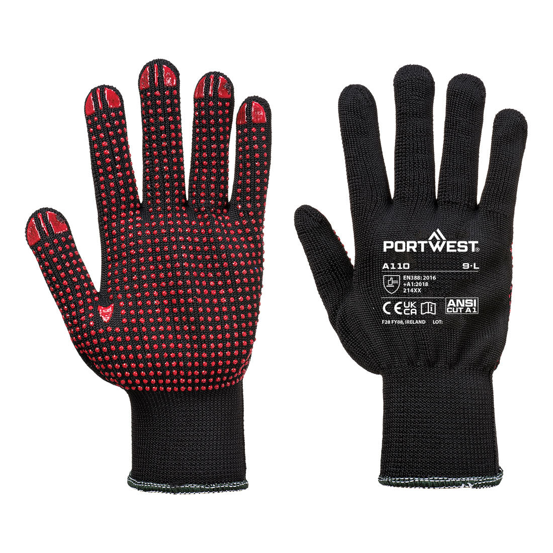 Portwest Grip 13 PVC Dotted Glove A110