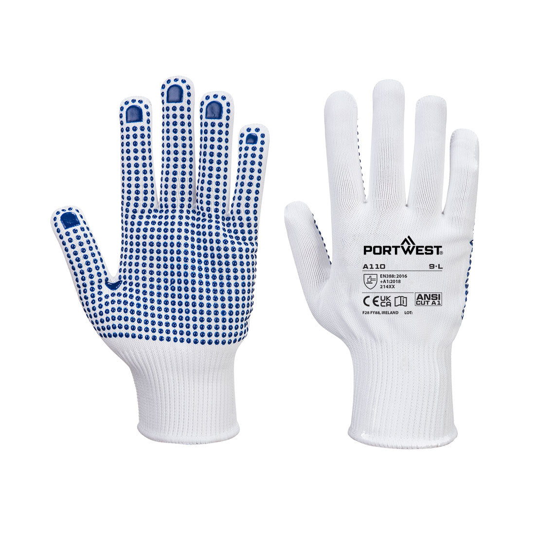 Portwest Grip 13 PVC Dotted Glove A110