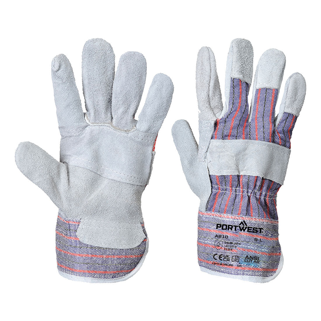Portwest Leather Rigger 260 Cow Split Palm Bar Glove A210