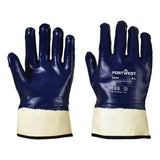 Portwest Fully Dipped Nitrile Safety Cuff Gloves A302