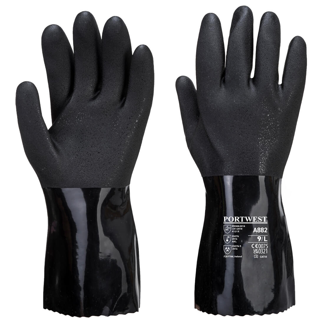 Portwest ESD PVC Chemical Gauntlet A882