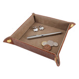 Accessory Valet Tray – Brown Crock Leatherette by Dalaco