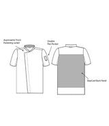 ADC Short Sleeve Asymmetric Chefs Jacket AF007 product image 3