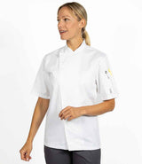 ADC Short Sleeve Asymmetric Chefs Jacket AF007 - White