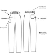 ADC Womens Slim Fit Stretch Trousers AF022 product image 4