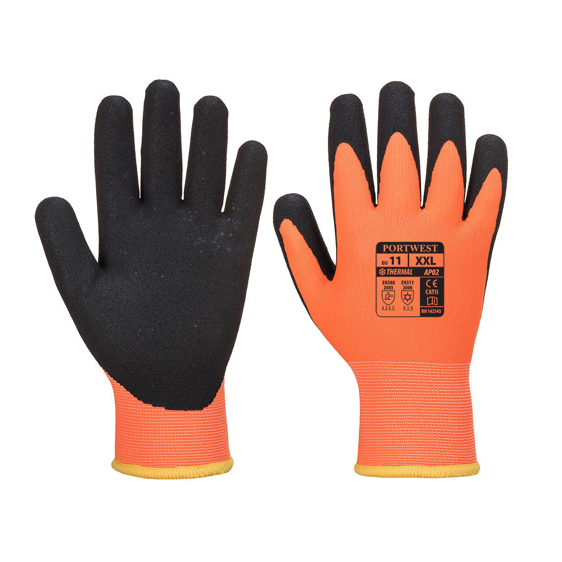 Portwest Cold 10 Nitrile Sandy Liquid Repellent Glove AP02