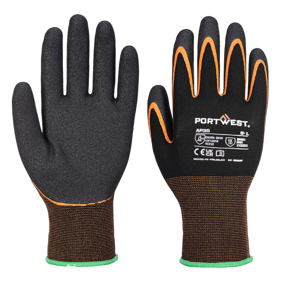 Portwest Grip 15 Nitrile Double Palm Glove AP35