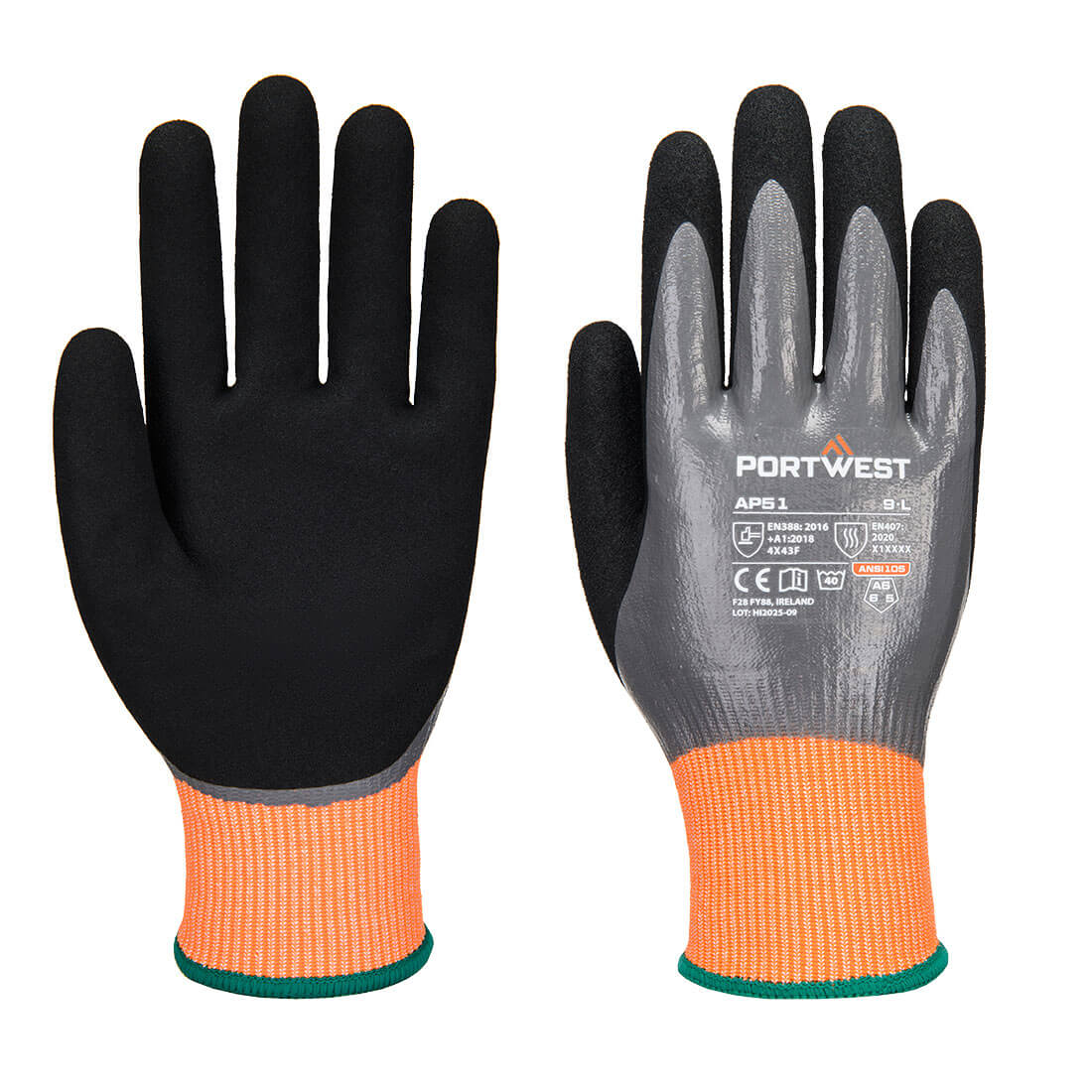 Portwest Cut F15 Nitrile Aqua Glove AP51