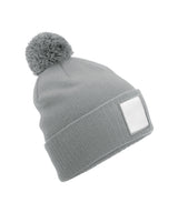 Beechfield Appliqué patch pom beanie B338R