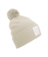 Beechfield Appliqué patch pom beanie B338R