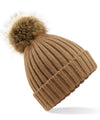 Beechfield Fur pop pom chunky beanie BC412