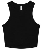 Bella+Canvas Women’s micro rib racer tank - Solid Black Blend